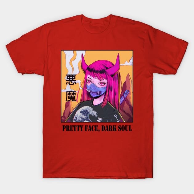 Pretty Face, Dark Soul || V1 T-Shirt by The Sarah Gibs